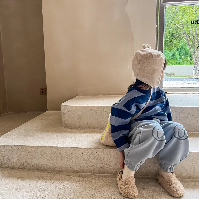 Cute Cartoon Print Thickened Cotton Casual Trousers SnugBubs Australia