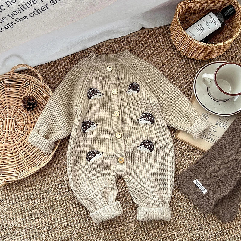 Newborn Animal Embroidery Romper SnugBubs Australia