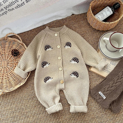 Newborn Animal Embroidery Romper SnugBubs Australia