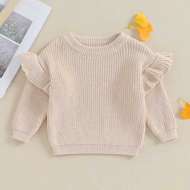 Baby Solid Color Ruffle Sweater SnugBubs Australia