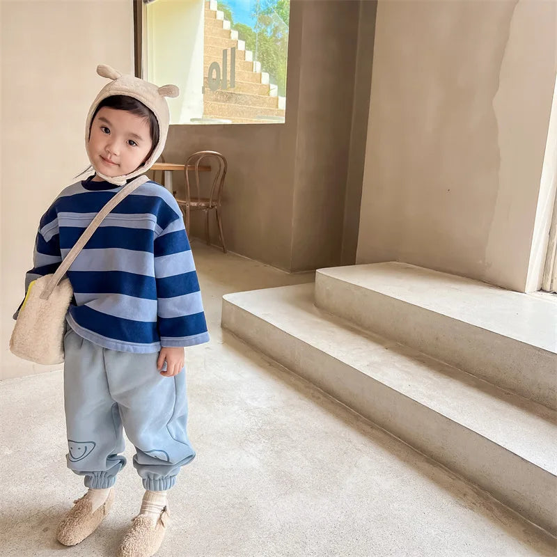 Cute Cartoon Print Thickened Cotton Casual Trousers SnugBubs Australia