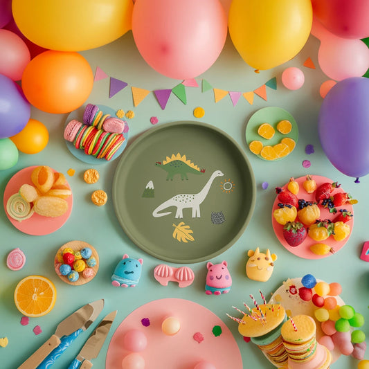Dinosaur Silicone Baby Plate SnugBubs Australia