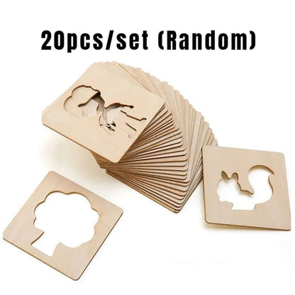 20pcs Kids Educational Stencil Drawing Set SnugBubs Australia