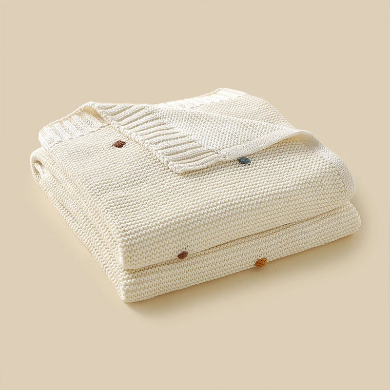 Breathable Cotton Knit Baby Blanket SnugBubs Australia