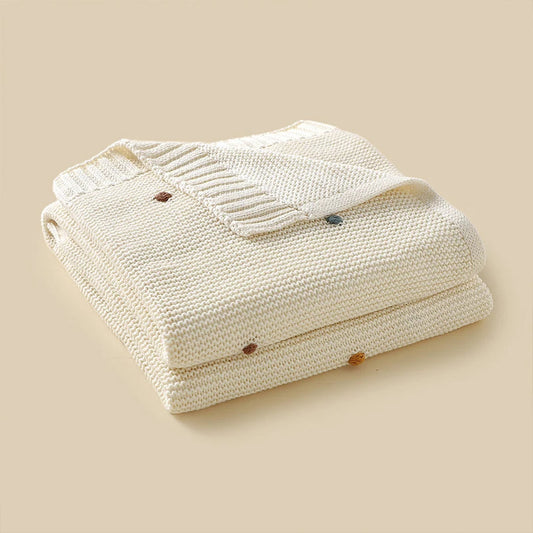 Breathable Cotton Knit Baby Blanket SnugBubs Australia
