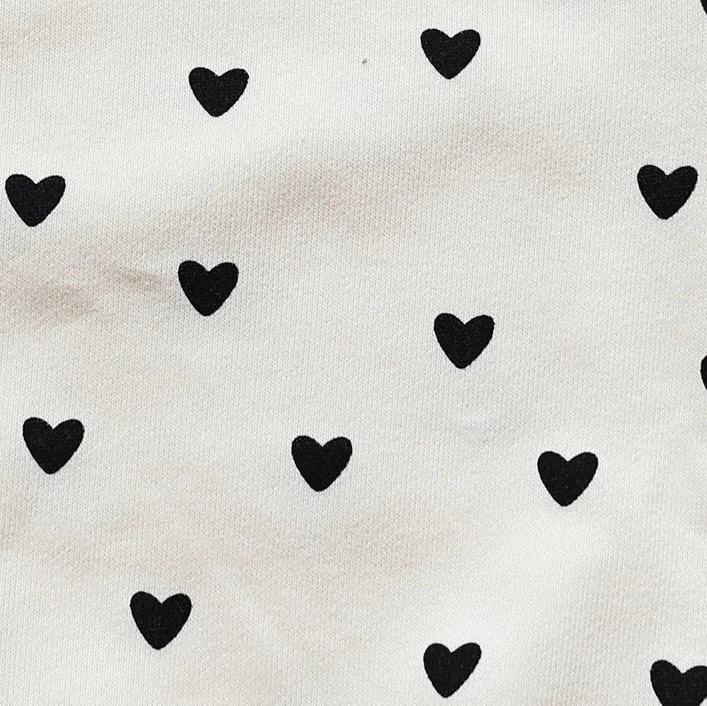 Full Heart Print Baby Hoodie Set SnugBubs Australia