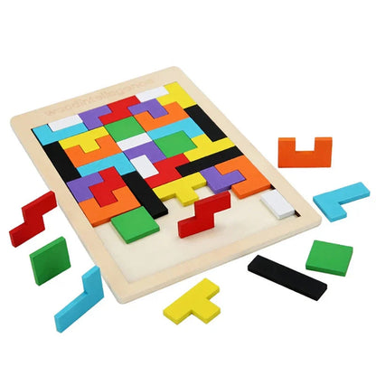 Wooden Tangram/Jigsaw Board SnugBubs Australia