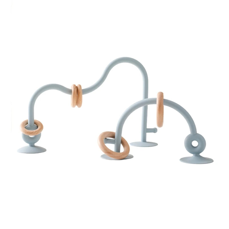 Montessori Silicone & Wooden Baby Bead Maze Toy SnugBubs Australia