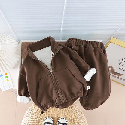 Toddler Fleece Clothing Set – Winter Warm Jacket + Pants SnugBubs Australia