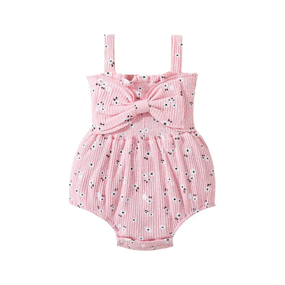Floral & Polka Dot Print Bodysuit with Bow Waist SnugBubs Australia