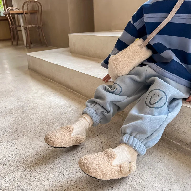 Cute Cartoon Print Thickened Cotton Casual Trousers SnugBubs Australia