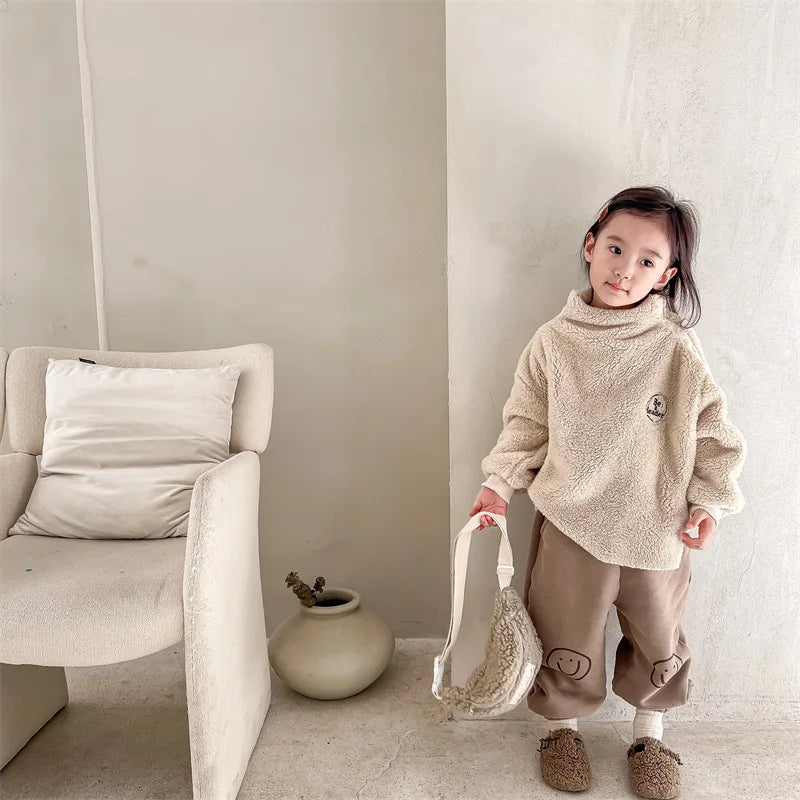 Cute Cartoon Print Thickened Cotton Casual Trousers SnugBubs Australia