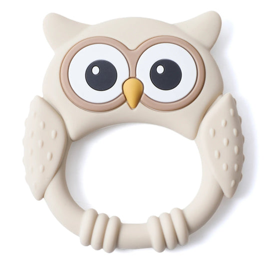 1PC Food Grade BPA Free Cartoon Owl Silicone Baby Teether SnugBubs Australia