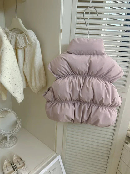 Autumn/Winter Baby Girl Solid Color Warm Puffer Vest SnugBubs Australia