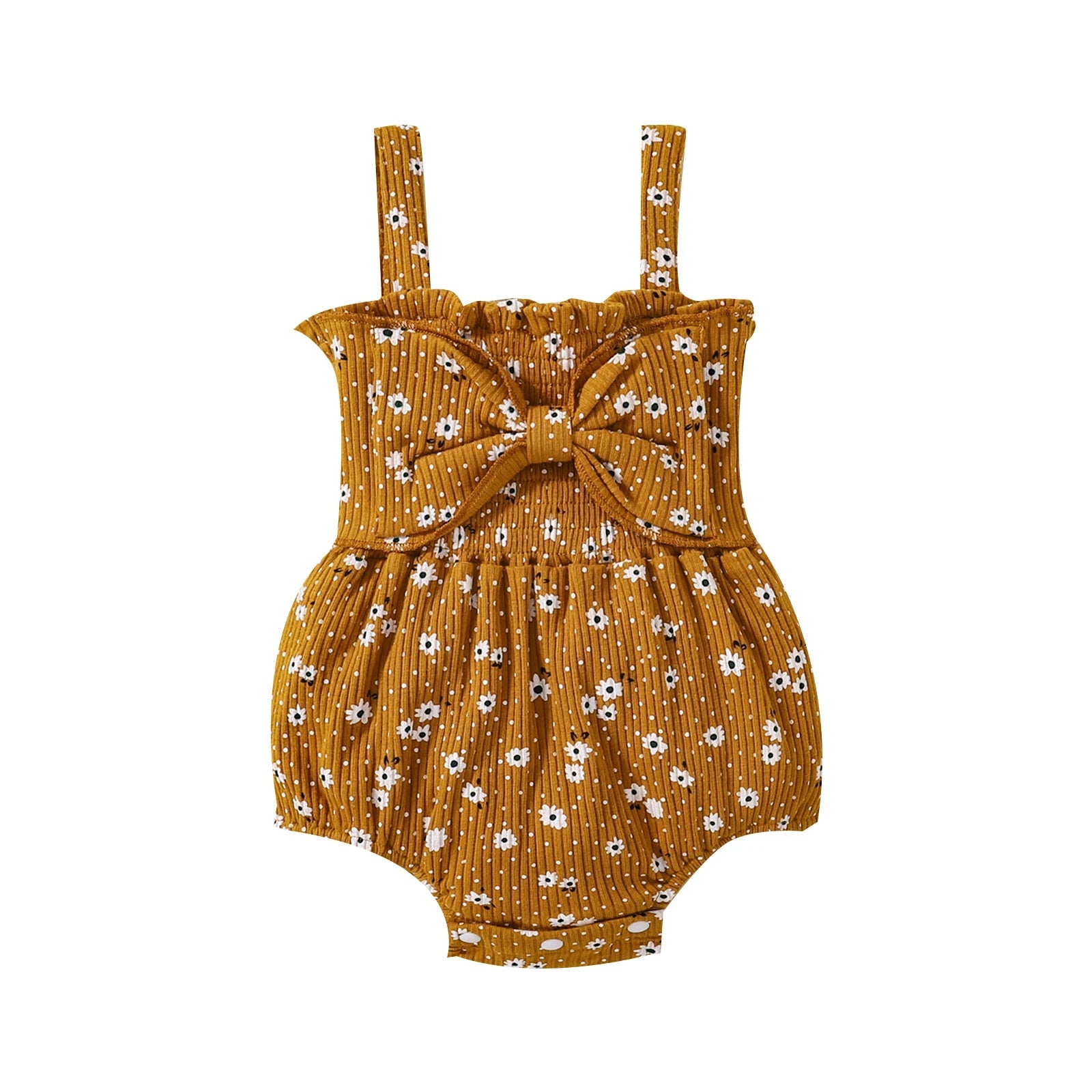 Floral & Polka Dot Print Bodysuit with Bow Waist SnugBubs Australia