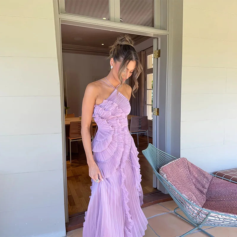 Elegant Women’s Sleeveless Backless Maxi Dress