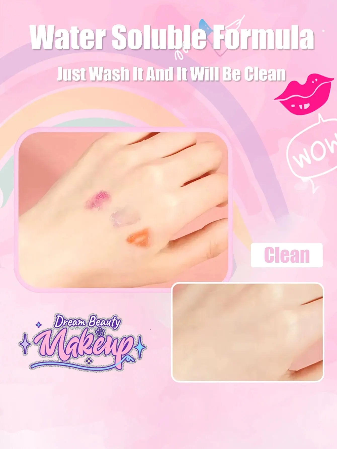 Kids Washable Makeup Kit with Mirror – Pretend Beauty Toy Set in Little Bag - SnugBubs Australia