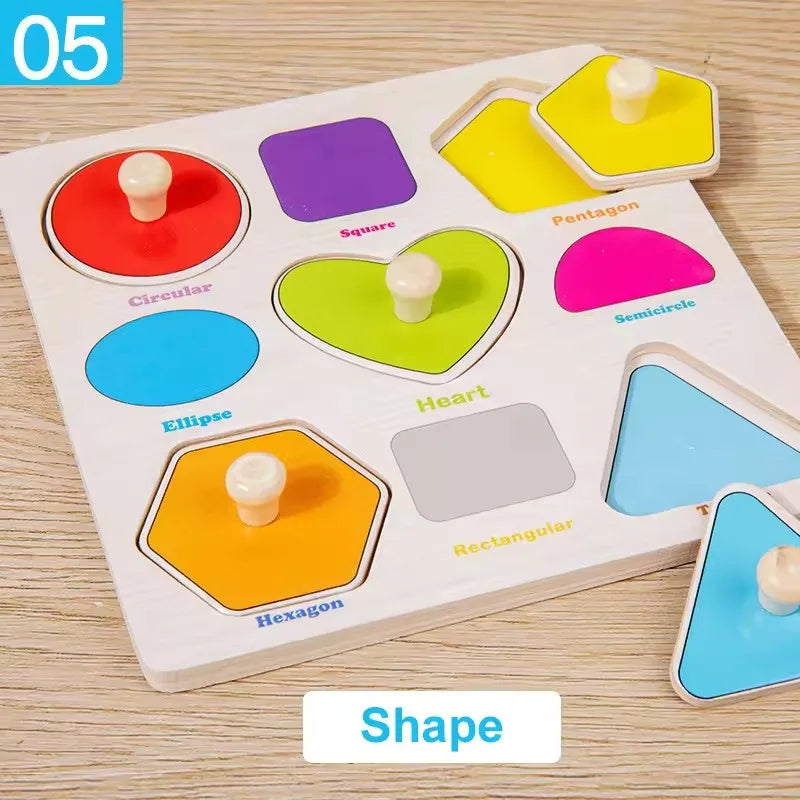 Montessori Wooden Puzzle Collection