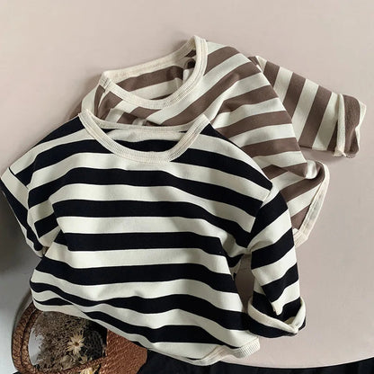Girls Striped Cotton T-Shirt SnugBubs Australia