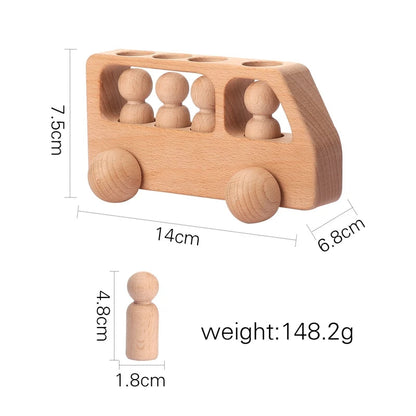 Wooden Train Baby Educational Toy SnugBubs Australia