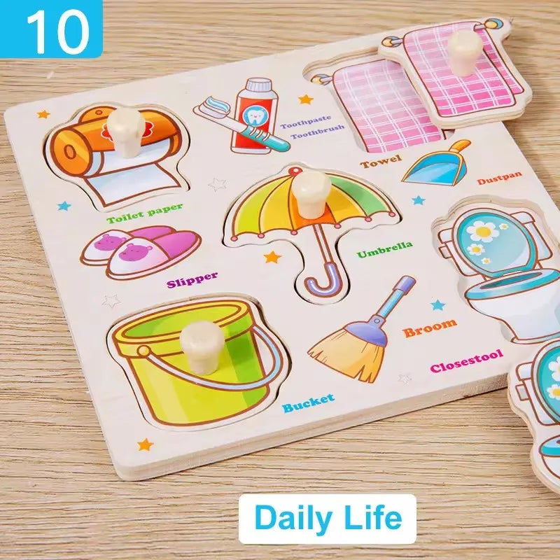 Montessori Wooden Puzzle Collection