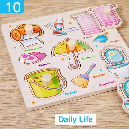 Montessori Wooden Puzzle Collection