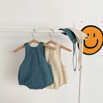 Denim Sling Romper SnugBubs Australia