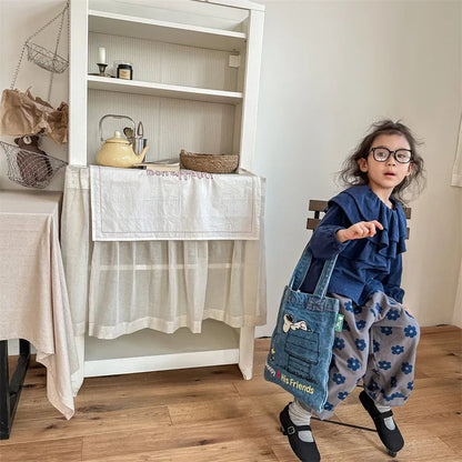 Autumn New Children Loose Trousers Vintage Flower Print Girls Harem Pants Baby Boys Casual Pants Cotton Baby Trousers Clothes SnugBubs Australia