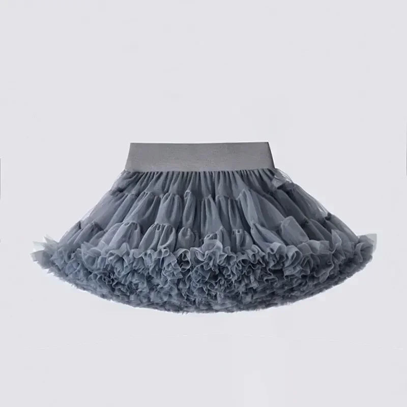 Girls Fluffy Tulle Tutu Skirt – Lace & Chiffon Dance Pettiskirt SnugBubs Australia