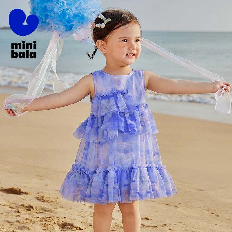 Mini Bala Girls Artistic Mesh Dress SnugBubs Australia