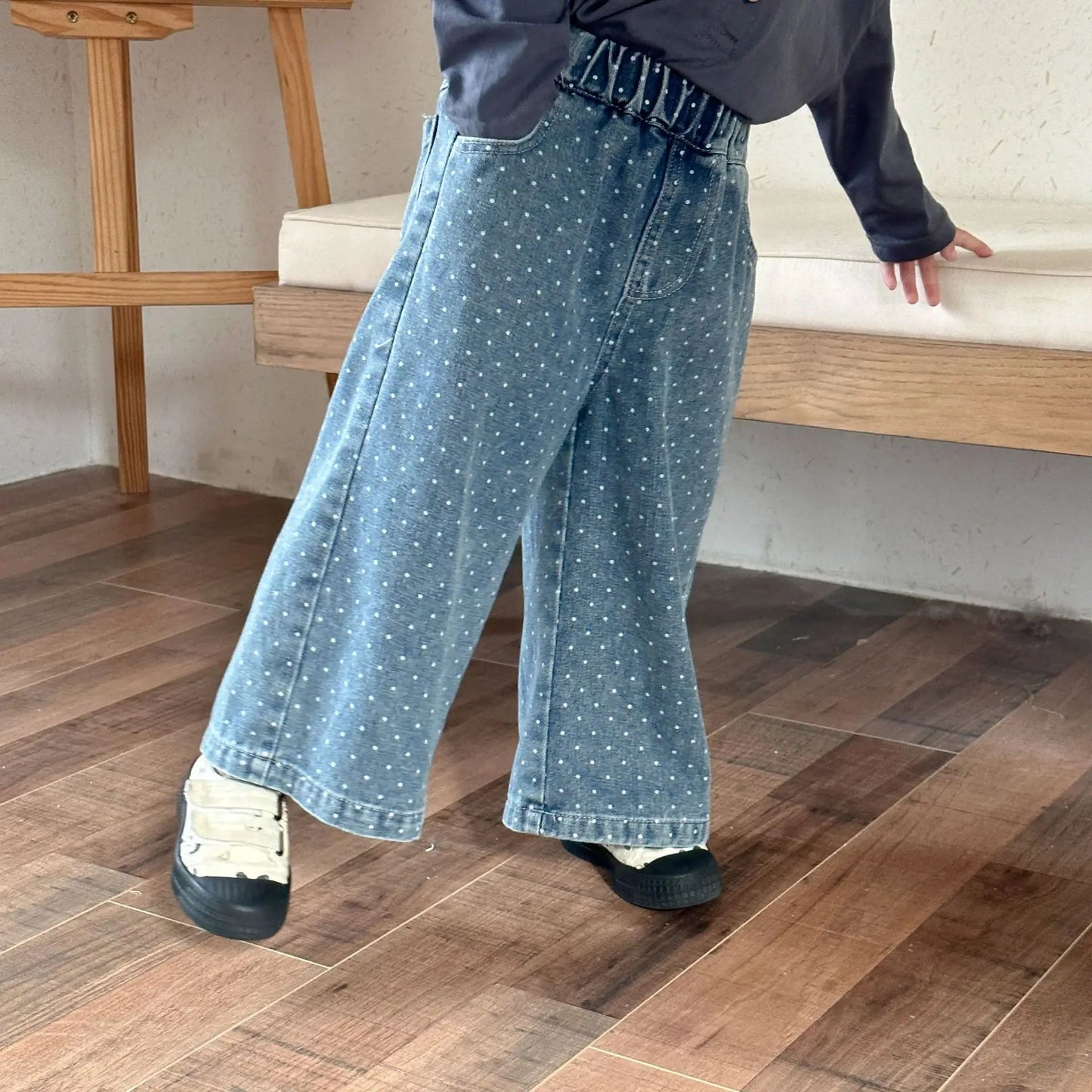 Wide-Leg Denim Pants SnugBubs Australia