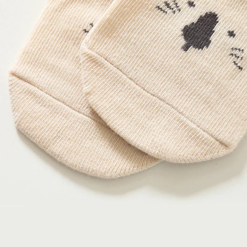 3/5 Pairs Baby Adorable Animals Pattern Non Slip Floor Socks, Breathable Casual Socks For Boys and Girls Kids Indoor Activities SnugBubs Australia