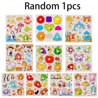 Montessori Wooden Puzzle Collection