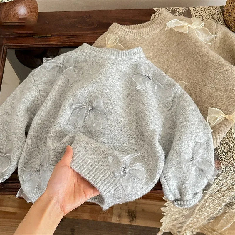 Solid Bow Sweater SnugBubs Australia