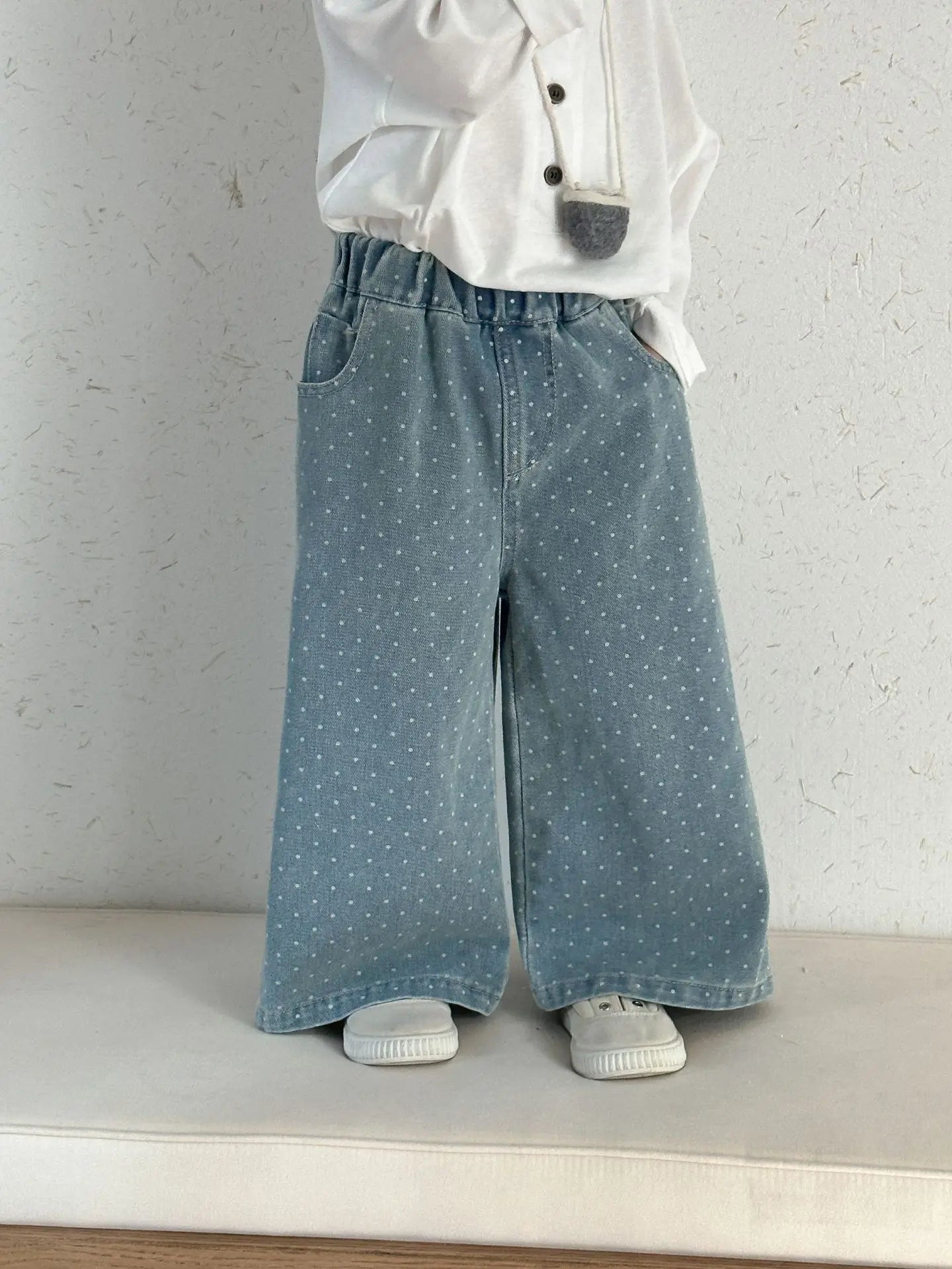 Wide-Leg Denim Pants SnugBubs Australia