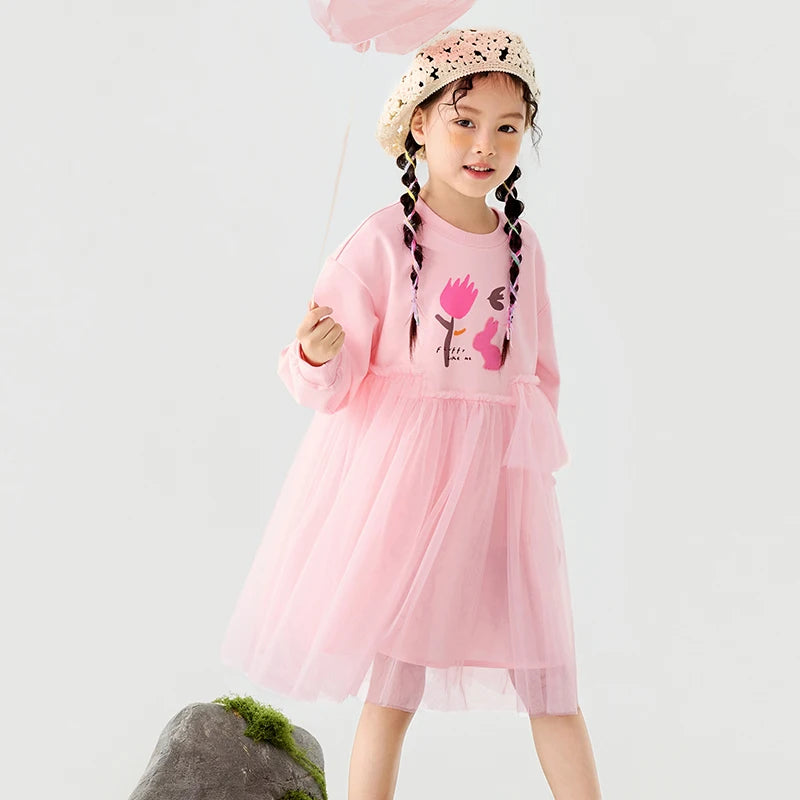 Kids’ Mesh Splice Sweatshirt Dress SnugBubs Australia