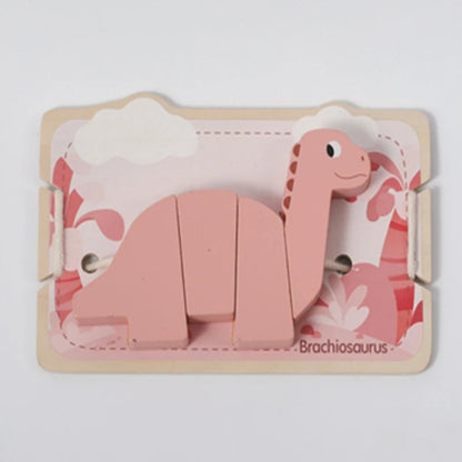Montessori Wooden Dinosaur Threading Toy – Fine Motor Puzzle for Toddlers SnugBubs Australia