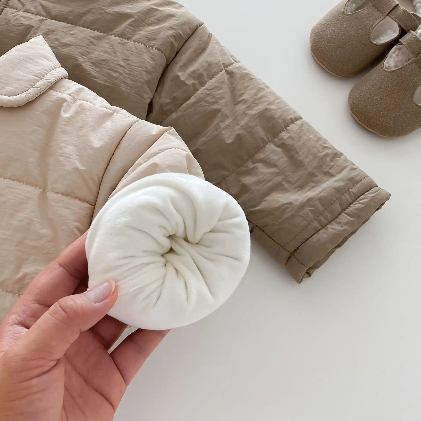 Solid Color Fur-Lined Warm Coat with Pockets SnugBubs Australia