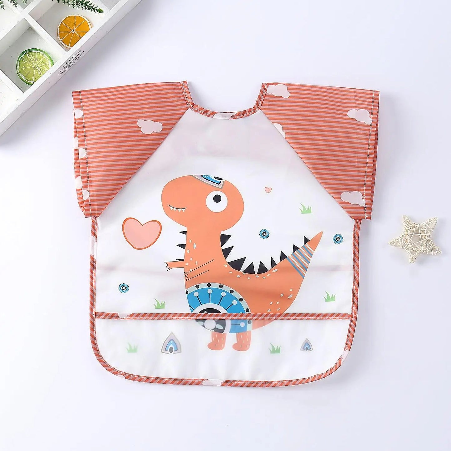 Baby Colorful Cartoon Waterproof Bib SnugBubs Australia