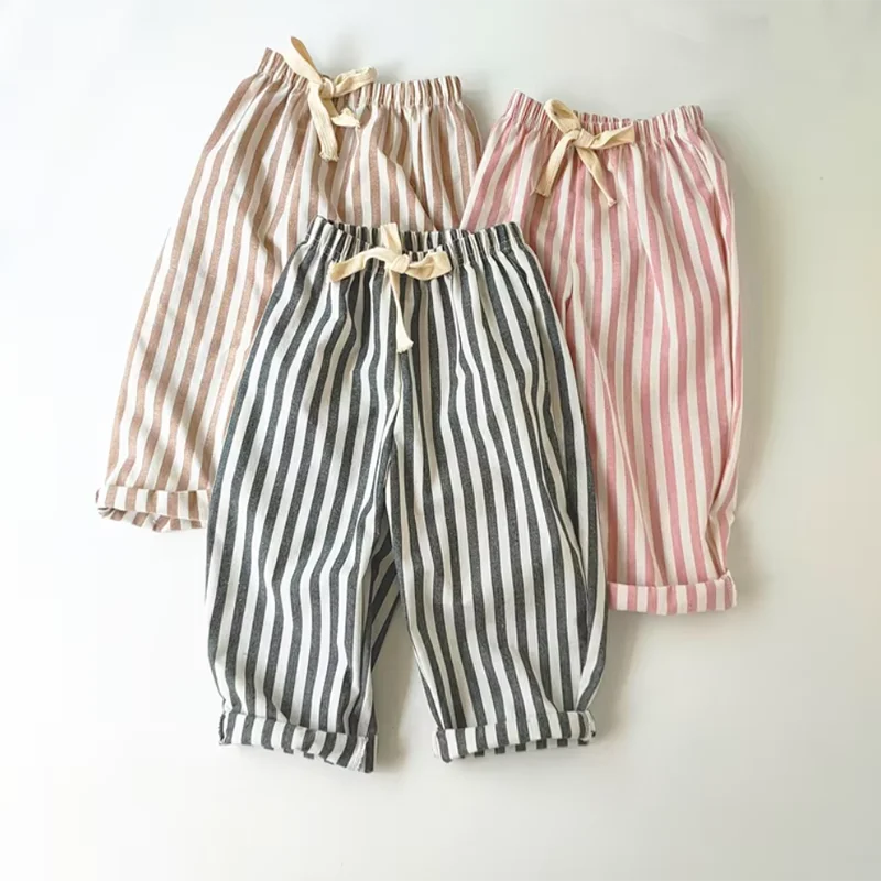 Hemp Cotton Striped Boys' Pants SnugBubs Australia