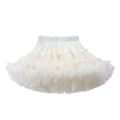 Girls Fluffy Tulle Tutu Skirt – Lace & Chiffon Dance Pettiskirt SnugBubs Australia