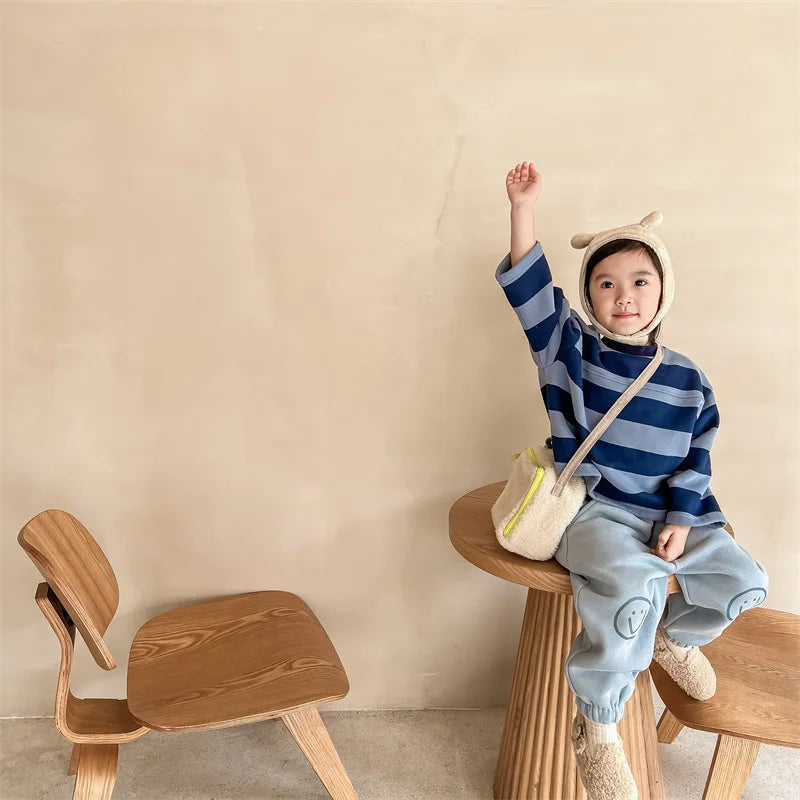 Cute Cartoon Print Thickened Cotton Casual Trousers SnugBubs Australia