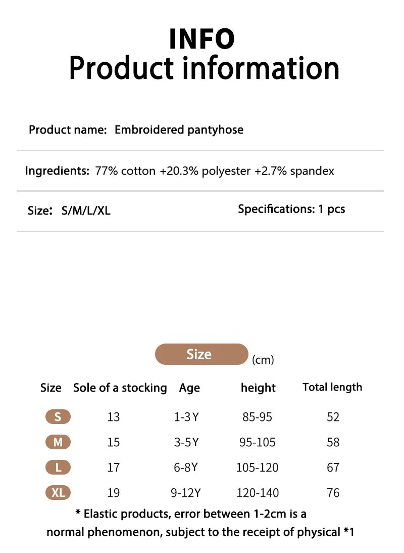 Cartoon Embroidery Girls Leggings SnugBubs Australia