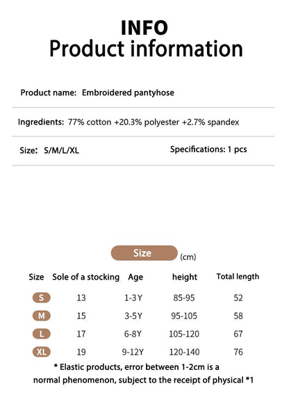 Cartoon Embroidery Girls Leggings SnugBubs Australia