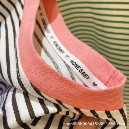 Striped Cotton T-Shirt SnugBubs Australia