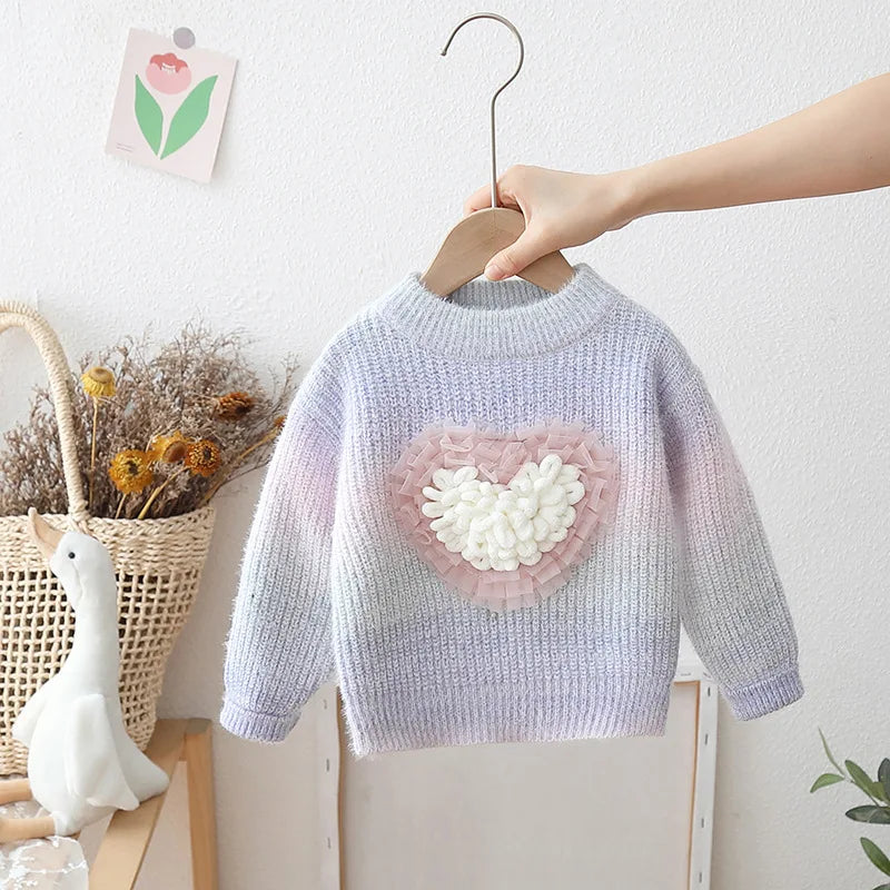Baby Girls’ Knit Sweater with Ruffles and Ribbon Details SnugBubs Australia