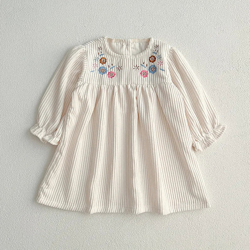 Long Sleeve Embroidered Princess Dress SnugBubs Australia