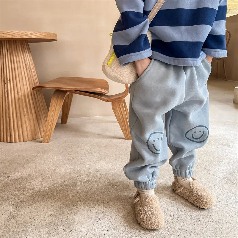 Cute Cartoon Print Thickened Cotton Casual Trousers SnugBubs Australia