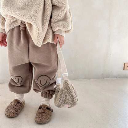 Cute Cartoon Print Thickened Cotton Casual Trousers SnugBubs Australia