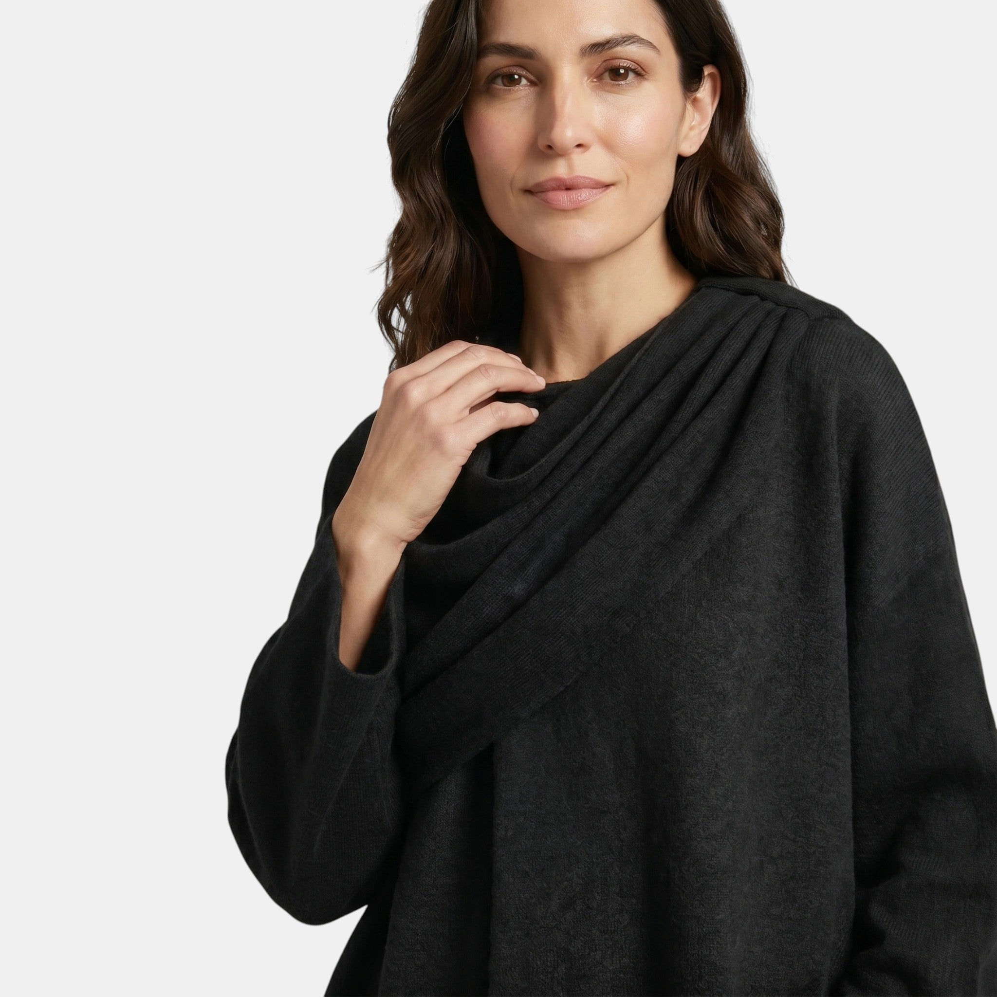 Women's Relaxed Fit Draped Cape Sweater SnugBubs Australia